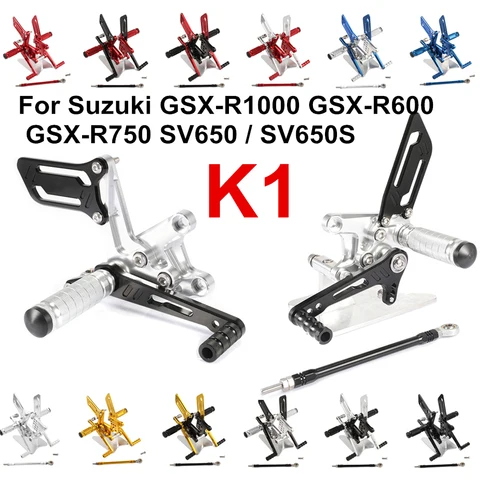 Suzuki SV650 / SV650S adjustable rearsets — supplier photo