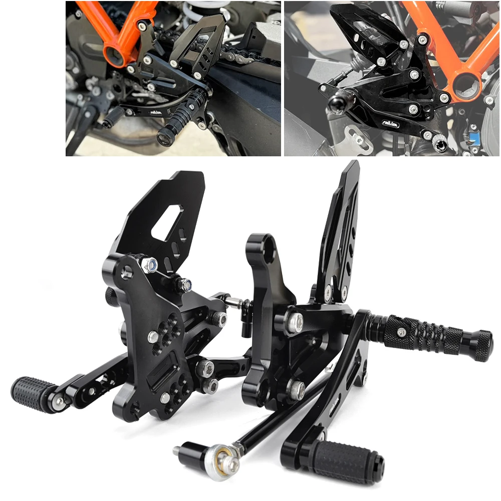 KTM 1290 Super Duke R adjustable rearsets — supplier photo