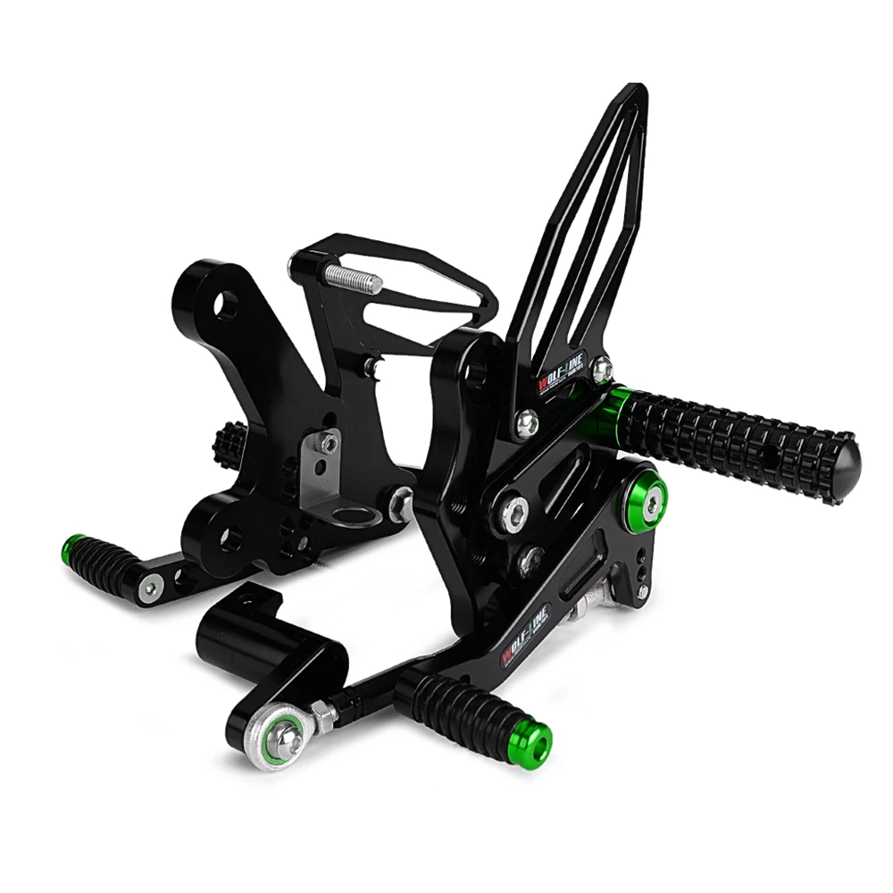 Kawasaki Ninja 400 / Z400 adjustable rearsets — supplier photo